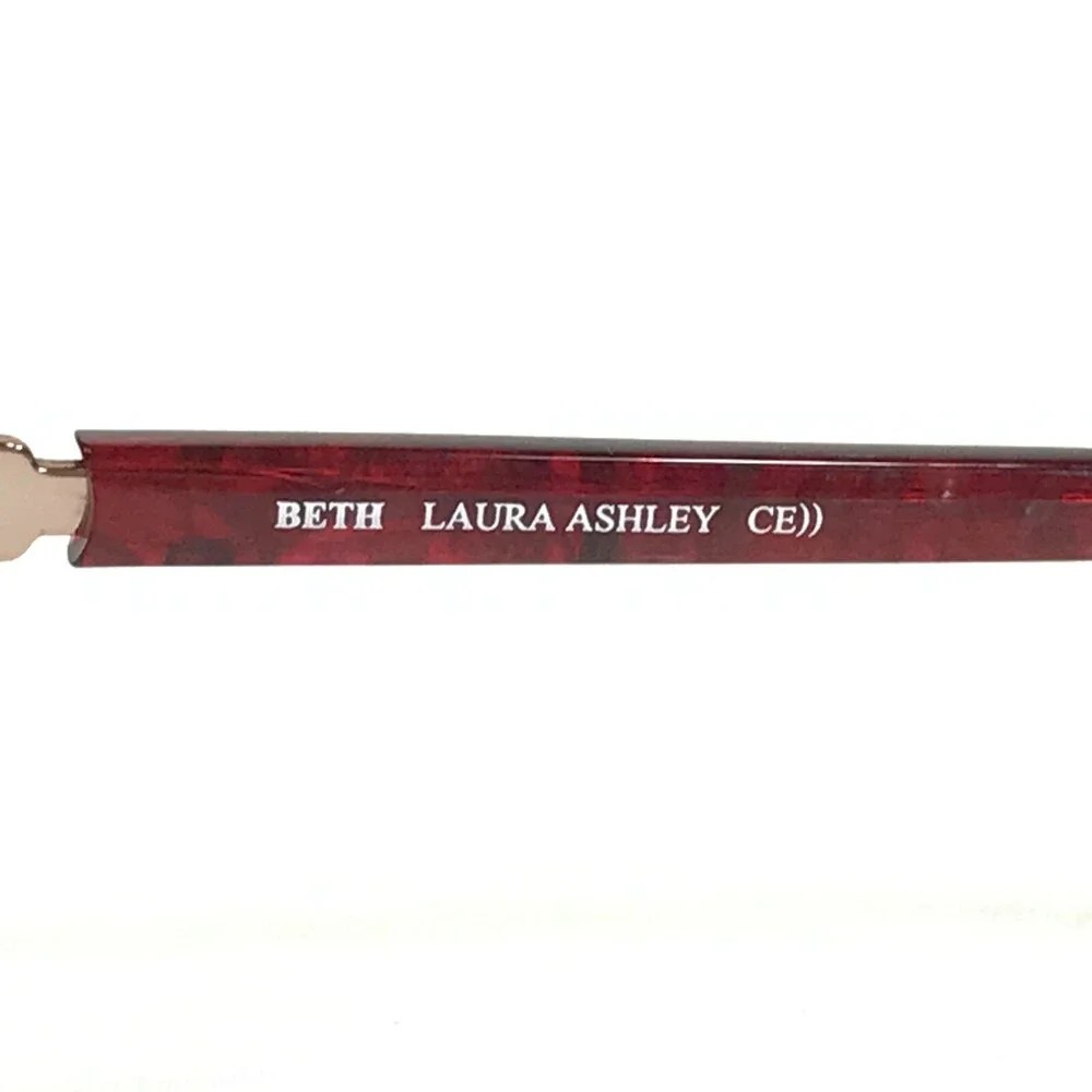Laura Ashley Eyeglasses Frames BETH C3-BROWN Red Rectangular Cat Eye 50-20-135